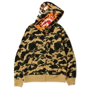 A Bathing Ape 1st Camo Tiger Full Zip Hoodie - Yellow Camo Bape