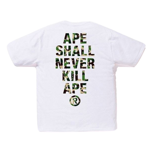 Bape ABC ASNKA Tee - White/Green Camo
