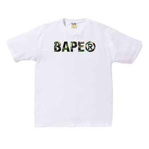 Bape ABC ASNKA Tee - White/Green Camo