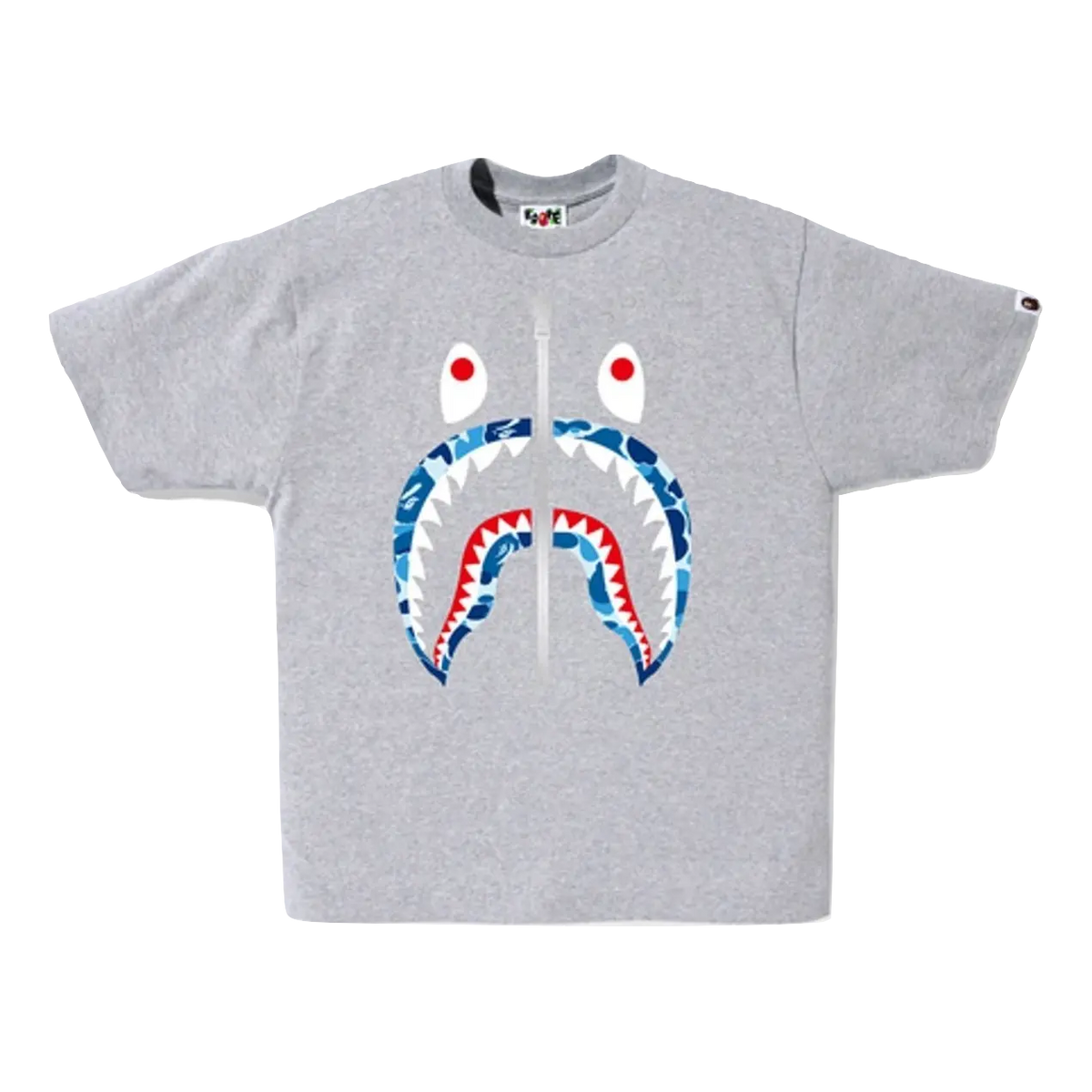 Bape ABC Shark Tee - Gray/Blue Bape