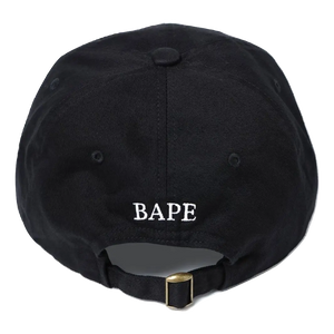 A Bathing Ape Ape Head Embroidery Panel Cap - Black Bape