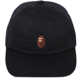 A Bathing Ape Ape Head Embroidery Panel Cap - Black