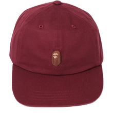 A Bathing Ape Ape Head Embroidery Panel Cap - Burgundy