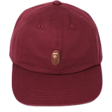 A Bathing Ape Ape Head Embroidery Panel Cap - Burgundy