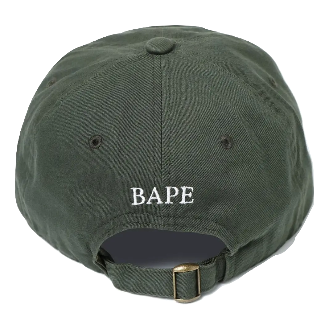 A Bathing Ape Ape Head Embroidery Panel Cap - Green Bape