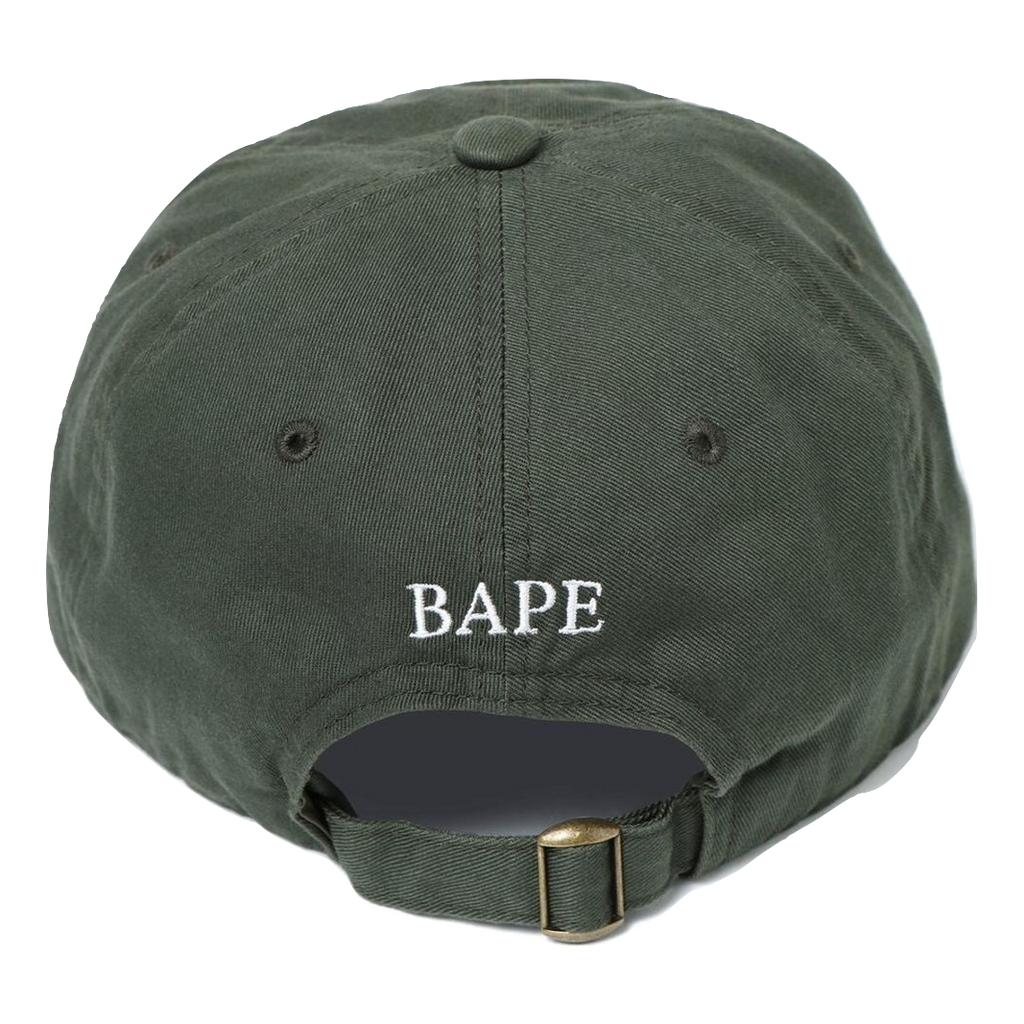A Bathing Ape Ape Head Embroidery Panel Cap - Green