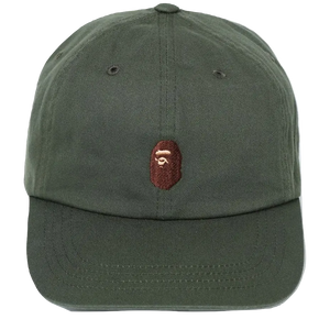 A Bathing Ape Ape Head Embroidery Panel Cap - Green Bape