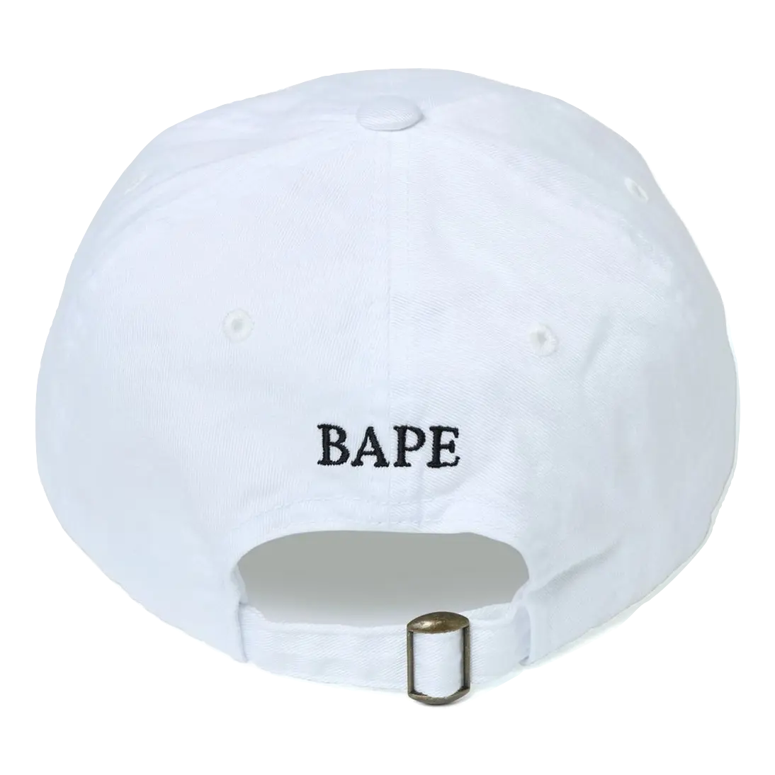 A Bathing Ape Head Embroidery Panel Cap - White Bape