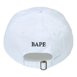 A Bathing Ape Head Embroidery Panel Cap - White Bape