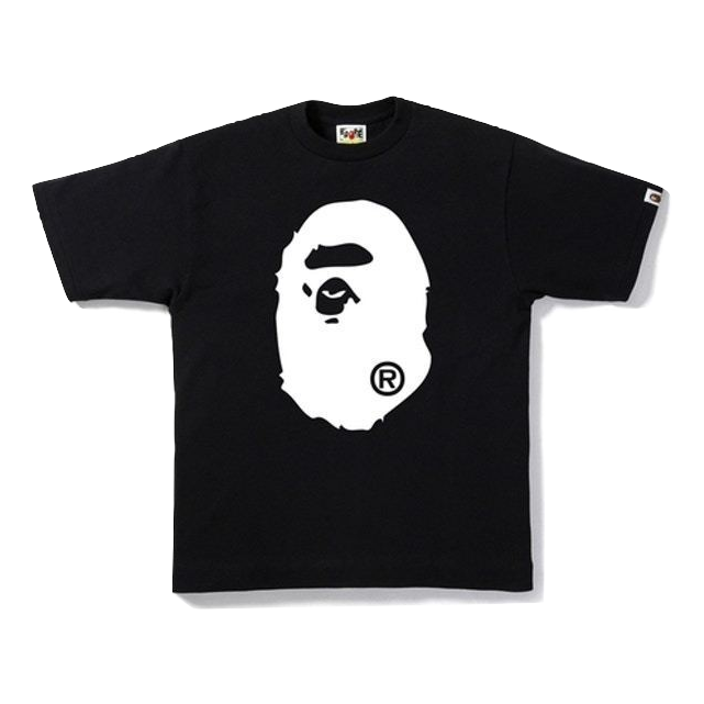 A Bathing Ape Bicolor Big Ape Head Tee - Black/White