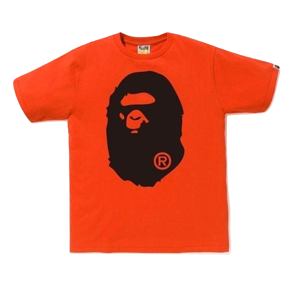 Bape Bicolor Big Ape Head Tee - Orange/Black
