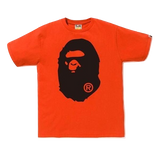 Bape Bicolor Big Ape Head Tee - Orange/Black