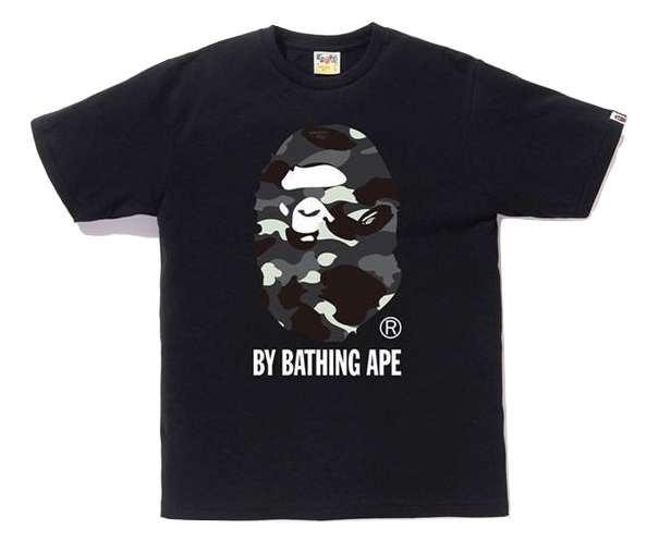 A Bathing Ape City Camo By Bathing Ape Tee - Black/GID