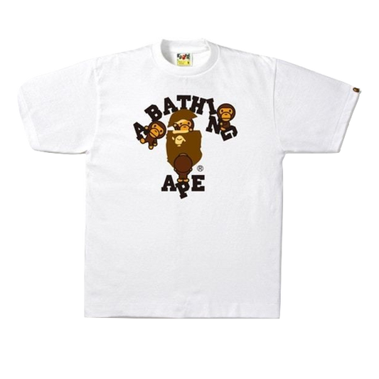 A Bathing Ape College Milo Tee - White