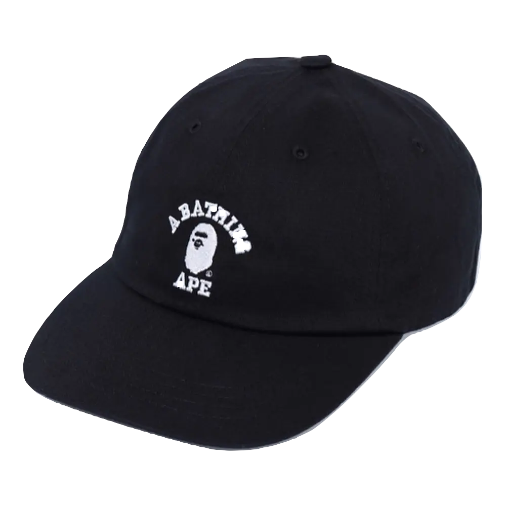 A Bathing Ape College Panel Cap - Black Bape