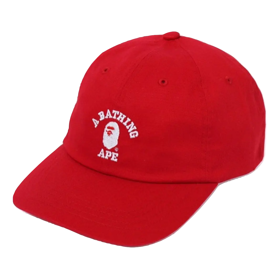 A Bathing Ape College Panel Cap - Red Bape