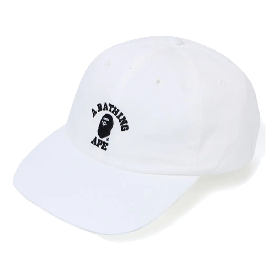 A Bathing Ape College Panel Cap - White Bape