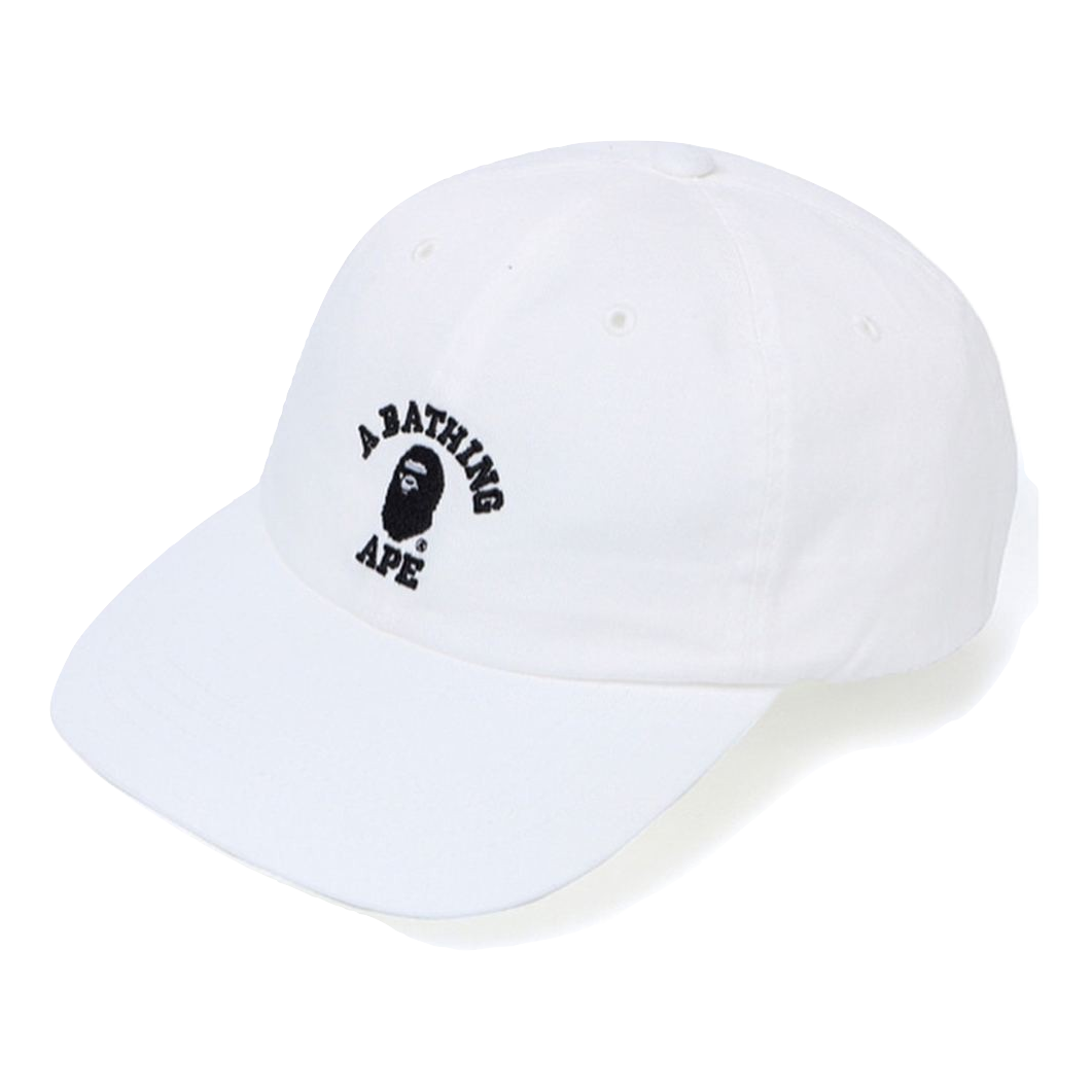 A Bathing Ape College Panel Cap - White