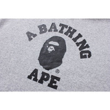A Bathing Ape College Pullover Hoodie - Grey/Black
