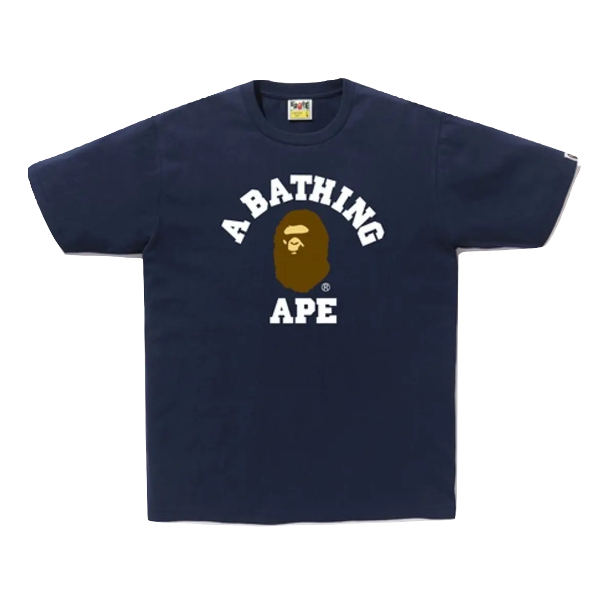 A Bathing Ape College Tee M - Navy Bape