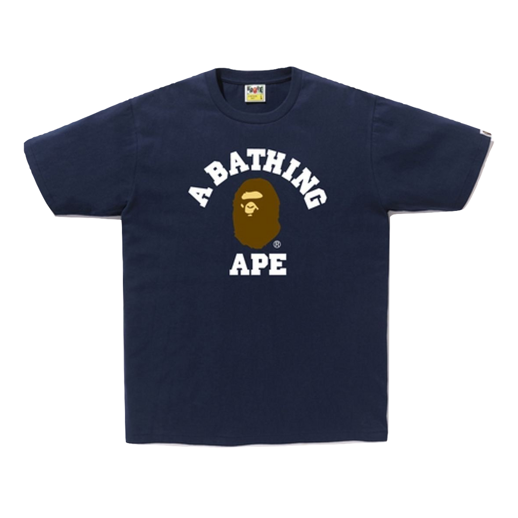 A Bathing Ape College Tee M - Navy