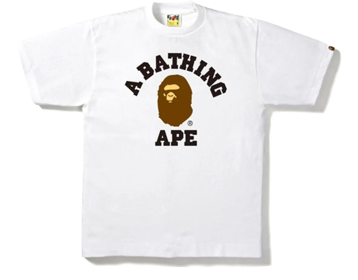 Bape College Tee - White Bape
