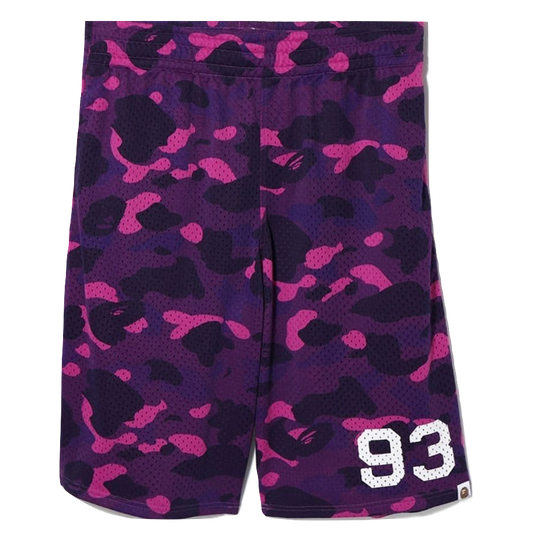 A Bathing Ape Color Camo Mesh Basketball Shorts - Purple