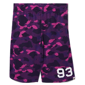 A Bathing Ape Color Camo Mesh Basketball Shorts - Purple