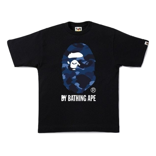 A Bathing Ape Color Camo By Bathing Tee - Black/Blue