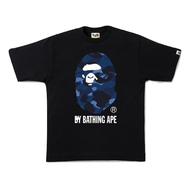 A Bathing Ape Color Camo By Bathing Tee - Black/Blue