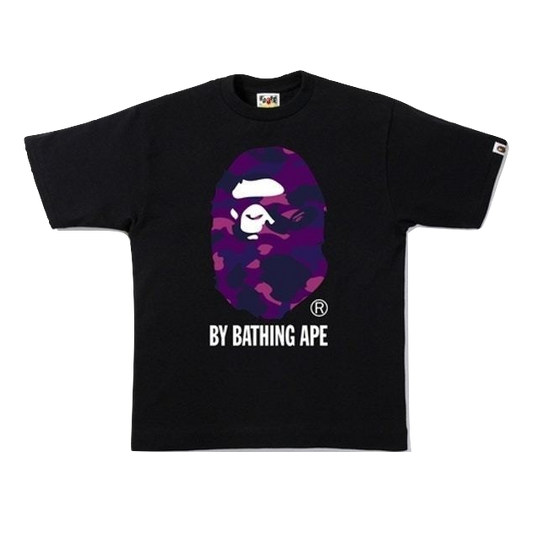 A Bathing Ape Color Camo By Bathing Tee - Black/Purple - Used