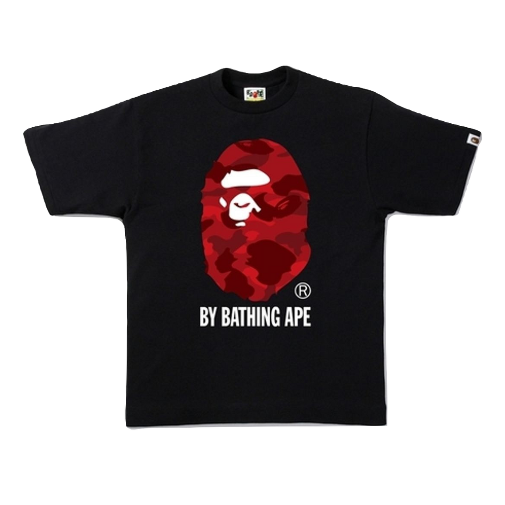 A Bathing Ape Color Camo By Bathing Tee - Black/Red
