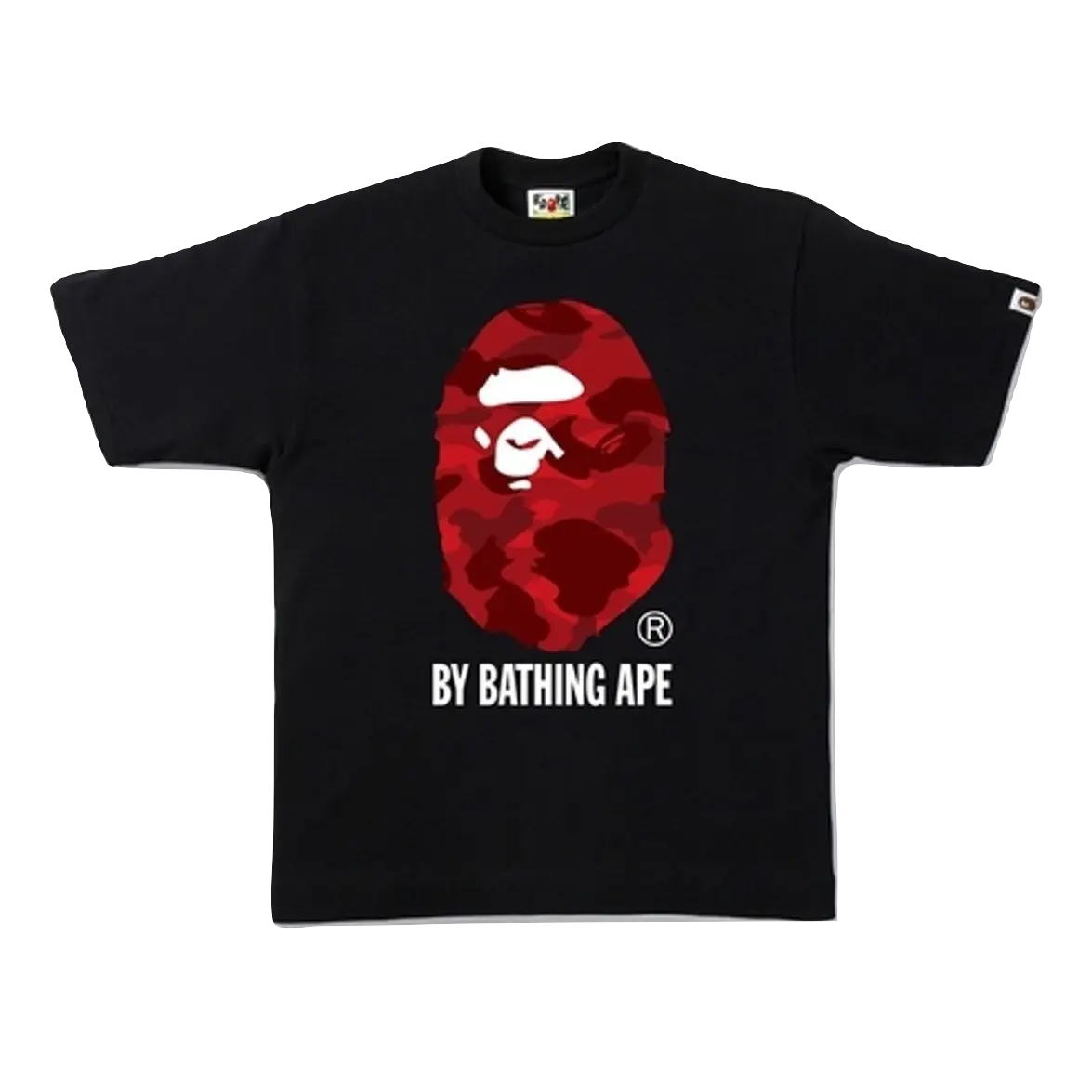 A Bathing Ape Color Camo By Bathing Tee - Black/Red - Used Bape