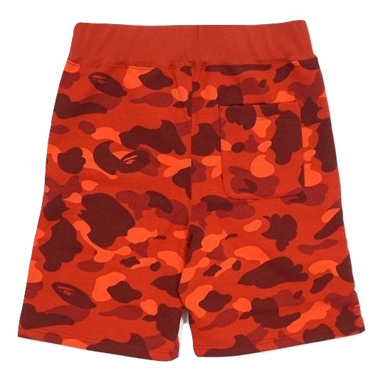 A Bathing Ape Color Camo Shark Sweatshort - Red - Used