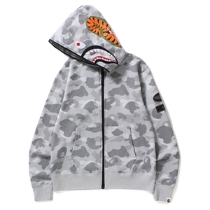 A Bathing Ape Dot Camo Shark Wide Full Zip Hoodie Bape