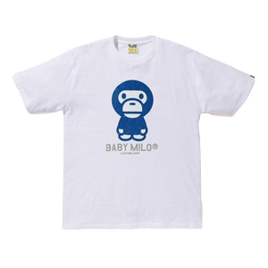 A Bathing Ape Glitter Baby Milo Tee M - White/Blue