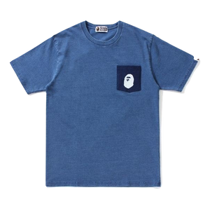 Bape Indigo Pocket Tee - Light Indigo - Used