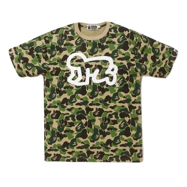 A Bathing Ape x Keith Haring ABC Tee - Green Camo Bape