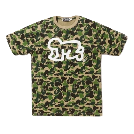 A Bathing Ape x Keith Haring ABC Tee - Green Camo Bape