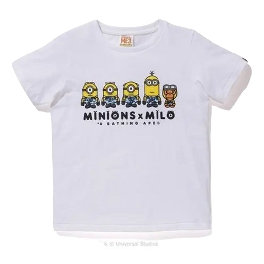 A Bathing Ape x Minions Tee 1 - White - Used Bape