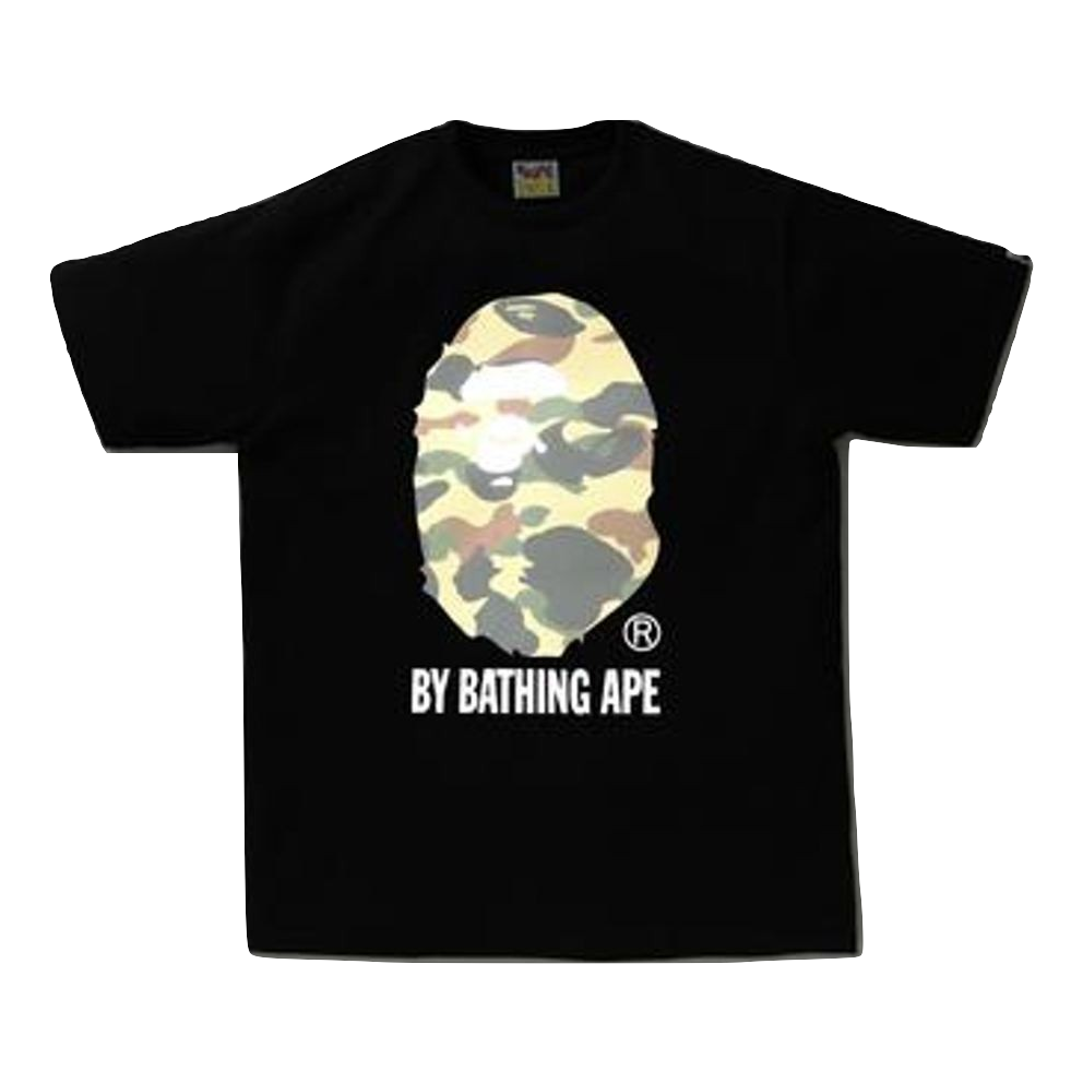 A Bathing Ape Reflector 1st Camo By Bathing Tee - Black/Green Camo