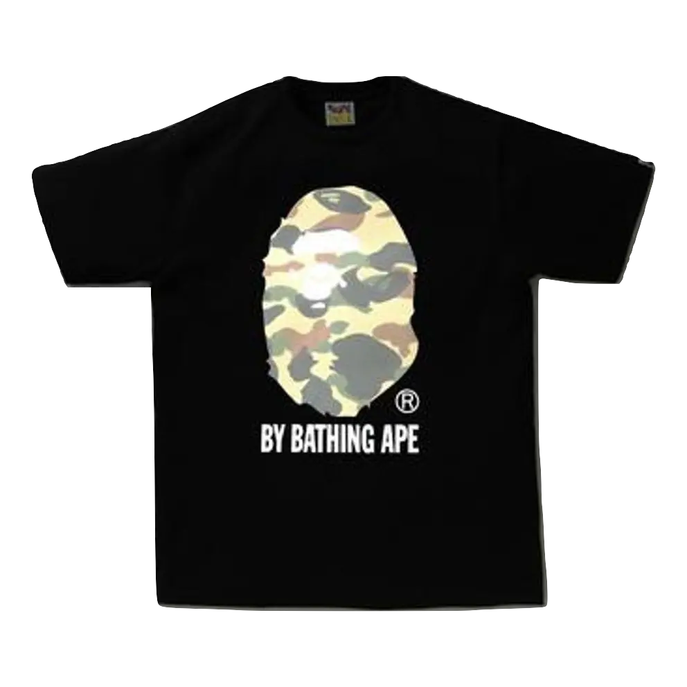 A Bathing Ape Reflector 1st Camo By Bathing Tee - Black/Green Camo - Used Bape