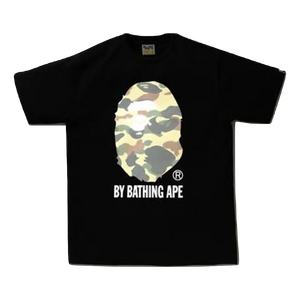 A Bathing Ape Reflector 1st Camo By Bathing Tee - Black/Green Camo - Used Bape