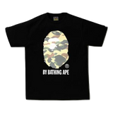A Bathing Ape Reflector 1st Camo By Bathing Tee - Black/Green Camo