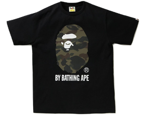 A Bathing Ape Reflector 1st Camo By Bathing Tee - Black/Green Camo