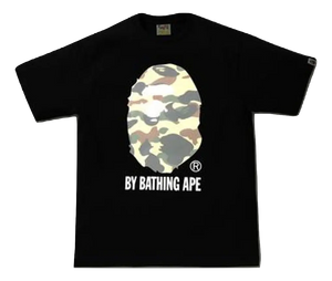 A Bathing Ape Reflector 1st Camo By Bathing Tee - Black/Yellow Camo Bape
