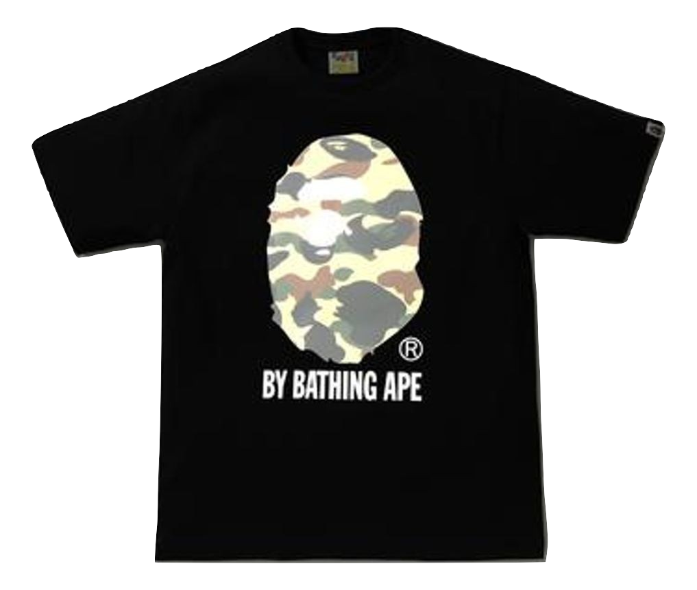 A Bathing Ape Reflector 1st Camo By Bathing Tee - Black/Yellow Camo