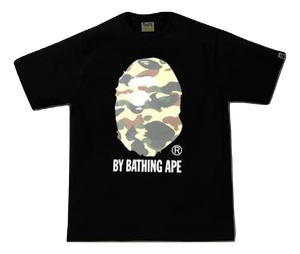 A Bathing Ape Reflector 1st Camo By Bathing Tee - Black/Yellow Camo