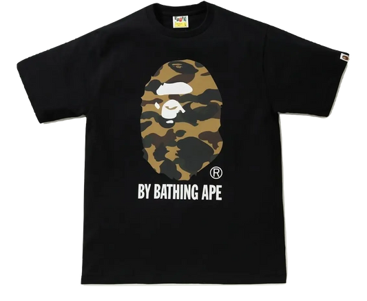 A Bathing Ape Reflector 1st Camo By Bathing Tee - Black/Yellow Camo Bape