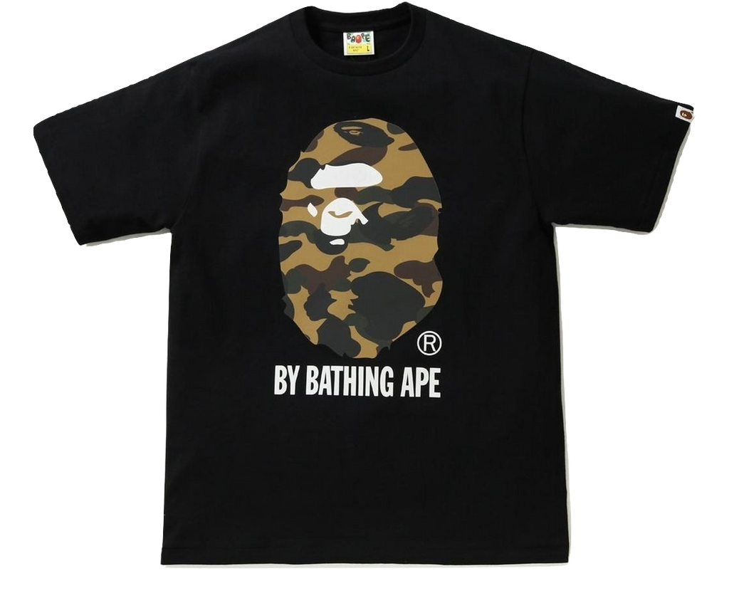 A Bathing Ape Reflector 1st Camo By Bathing Tee - Black/Yellow Camo